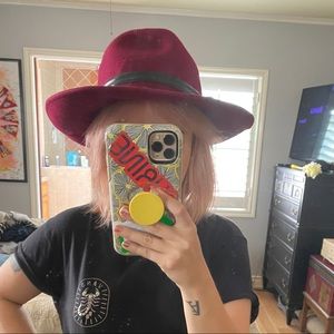 Cherry wide brim hat